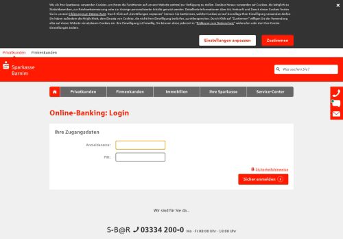 
                            1. Login Online-Banking - Sparkasse Barnim