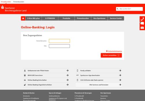 
                            1. Login Online-Banking - Sparkasse Berchtesgadener Land