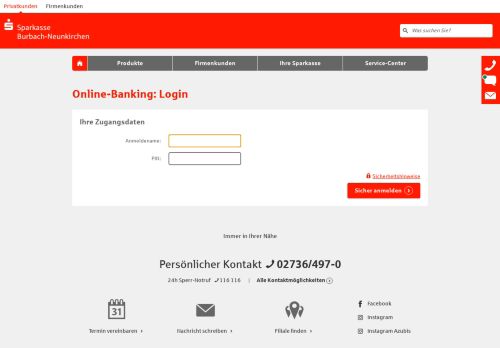 
                            5. Login Online-Banking - Sparkasse Burbach-Neunkirchen