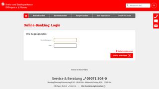 
                            7. Login Online-Banking - Sparkasse Dillingen