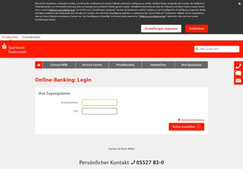 
                            2. Login Online-Banking - Sparkasse Duderstadt