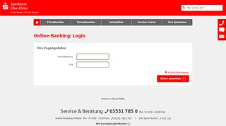 
                            1. Login Online-Banking - Sparkasse Elbe-Elster