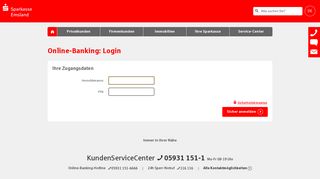 
                            2. Login Online-Banking - Sparkasse Emsland