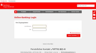 
                            7. Login Online-Banking - Sparkasse Hegau-Bodensee
