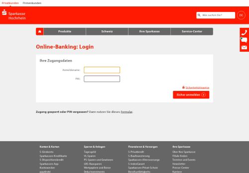 
                            1. Login Online-Banking - Sparkasse Hochrhein