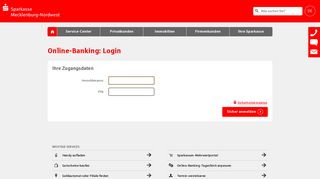 
                            2. Login Online-Banking - Sparkasse Mecklenburg-Nordwest