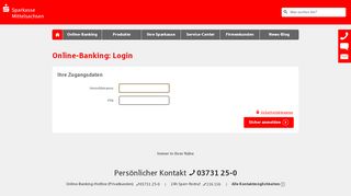 
                            9. Login Online-Banking - Sparkasse Mittelsachsen