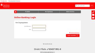 
                            2. Login Online-Banking - Sparkasse Muldental