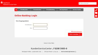 
                            2. Login Online-Banking - Sparkasse Mülheim an der Ruhr