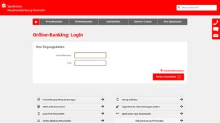 
                            2. Login Online-Banking - Sparkasse Neubrandenburg-Demmin