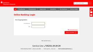
                            3. Login Online-Banking - Sparkasse Paderborn-Detmold