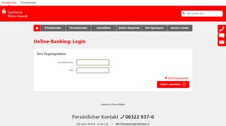 
                            1. Login Online-Banking - Sparkasse Rhein-Haardt