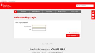 
                            1. Login Online-Banking - Sparkasse Südwestpfalz