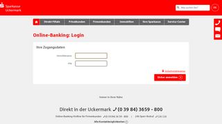 
                            2. Login Online-Banking - Sparkasse Uckermark