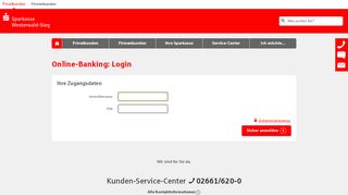 
                            5. Login Online-Banking - Sparkasse Westerwald-Sieg