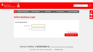 
                            7. Login Online-Banking - Sparkasse Westmünsterland