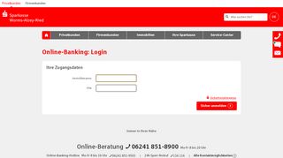 
                            1. Login Online-Banking - Sparkasse Worms-Alzey-Ried