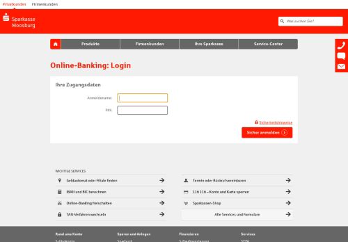 
                            2. Login Online-Banking - Stadt- und Kreissparkasse Moosburg ad Isar
