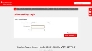 
                            1. Login Online-Banking - Stadtsparkasse Barsinghausen