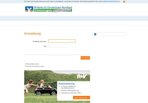 
                            2. Login Online-Banking - VR-Bank eG Osnabrücker Nordland
