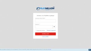 
                            1. Login - Online Casino spielen mit bis zu 200€ Bonus - PlayMillion.com