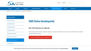 
                            7. Login Online Kundenportal - Stadtwerke Werl