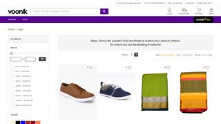 
                            3. Login, Online Login Shopping India | Voonik.com