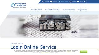 
                            1. Login Online-Service - Stadtwerke Karlsruhe