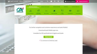 
                            6. Login - Online Services - Credit Agricole Egypt