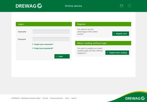 
                            1. Login Onlineservice - Drewag