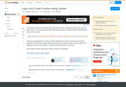 
                            9. Login only if user is active using Laravel - Stack Overflow