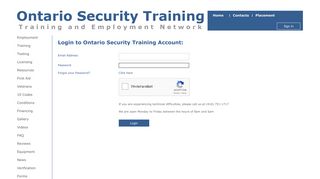 
                            4. Login :: Ontario Security Training