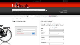 
                            6. Login op uw account of maak een nieuw account - FietsSleutels.nl