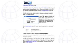 
                            3. Login - Open WebMail