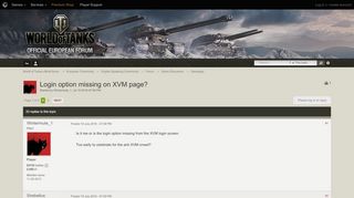 
                            6. Login option missing on XVM page? - Gameplay - World of Tanks ...