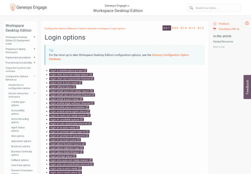 
                            4. Login options - Genesys Documentation