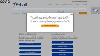 
                            3. Login or Apply | Cobalt Credit Union