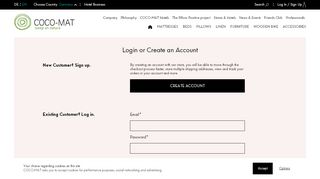 
                            2. Login or Create an Account - COCO-MAT