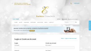
                            9. Login or Create an Account | Empress Diamonds