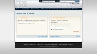 
                            7. Login or Create an Account - KK Systems Ltd.
