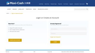 
                            1. Login or Create an Account - Maxi Cash