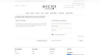 
                            3. Login or Create an Account - Miche Canada