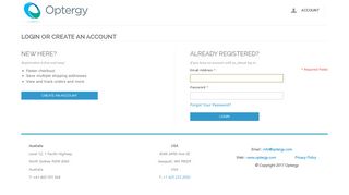 
                            11. Login or Create an Account - Optergy