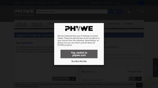 
                            6. Login or Create an Account - Phywe Systeme