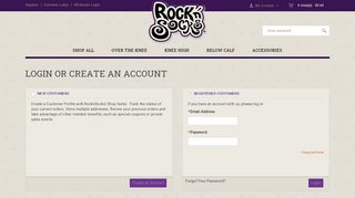 
                            6. Login or Create an Account - RocknSocks