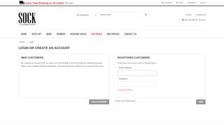 
                            1. Login or Create an Account - Sock Connection