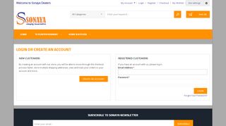 
                            8. Login or Create an Account - Sonaya Dealers