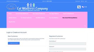 
                            10. Login or Create an Account - The Cot Mattress Company