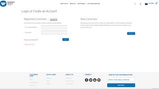
                            3. Login or Create an Account - Warner Music