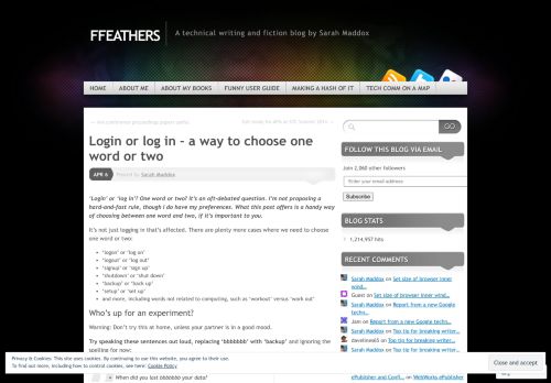 
                            6. Login or log in – a way to choose one word or two | ffeathers
